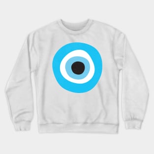 Evil Eye Symbol Light Blue Cyan Crewneck Sweatshirt